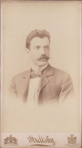 Sterlisky: Bajszos f�rfi portr�ja (11x20 cm) (kabinetfot�)