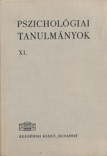 Dr. Gegesi Kiss P�l - Pszichol�giai tanulm�nyok XI.