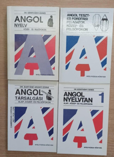 Dr. Dr. Bart�n� Aranyi Edina Szentiv�nyi �gnes - 4 db angol nyelvk�nyv: Angol nyelvtan alap-, k�z�p- �s fels�fokon 1. - Angol t�rsalg�si k�pesk�yv alap-, k�z�p- �s fels�fokon - Angol teszt- �s ford�t�si feladatok k�z�p- �s fels�fokon - Angol nyelv k�z�p- �s fels�fokon