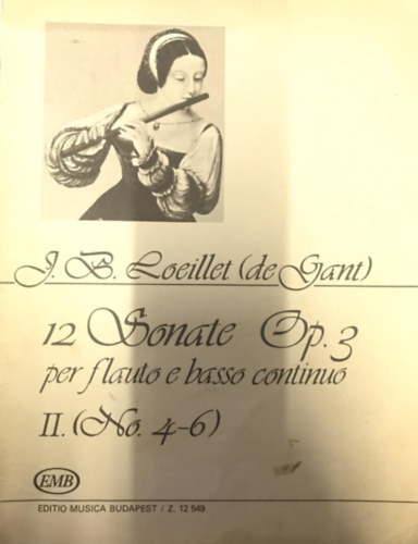 Jean-Bapstise Loeillet - 12 sonate per flauto e basso continuo