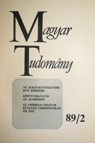 Magyar Tudomány 89/2