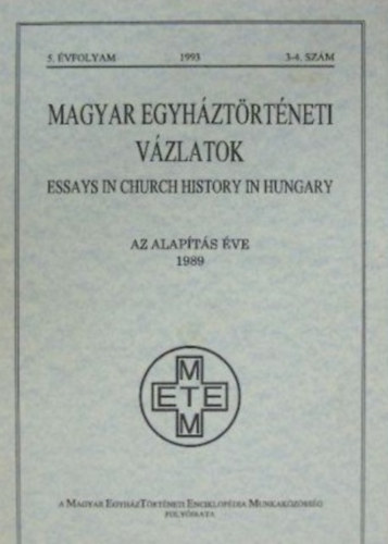 Magyar Egyhztrtneti Vzlatok 1993/3-4.