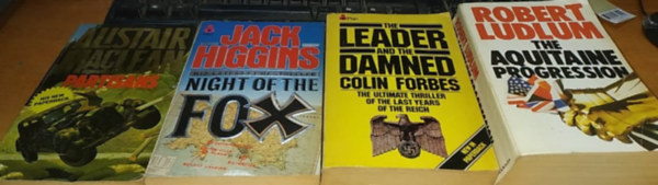 Robert Ludlum, Colin Forbes, Alistair MacLean Jack Higgins - 4 db k�mreg�ny: Night of the Fox + Partisans + The Aquitaine Progression + The Leader and the Damned