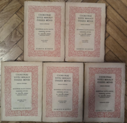 Csokonai Vit�z Mih�ly �sszes m�vei I-III. (5 k�tetben)- sz�mozott