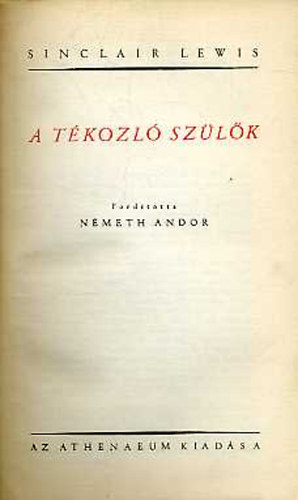 Sinclair Lewis - A tkozl szlk