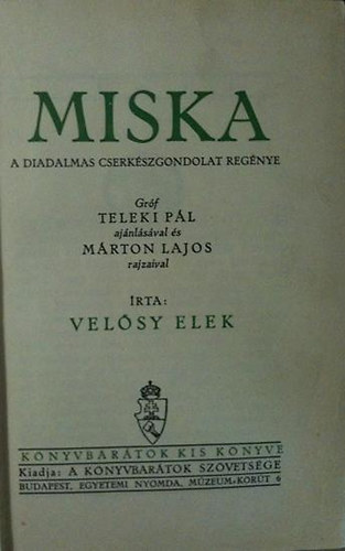 Velsy Elek - Miska