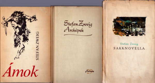 Stefan Zweig - 3 db Stefan Zweig regny: mok + Arckpek + Sakknovella