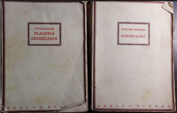 Rudyard Kipling Hendrik Conscience - Flandria oroszlnja + Hrom kp (Plya Tibor nyolc rajzval)  (2 ktet)