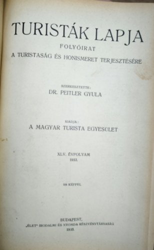 Turistk Lapja 1933 - Teljes vfolyam