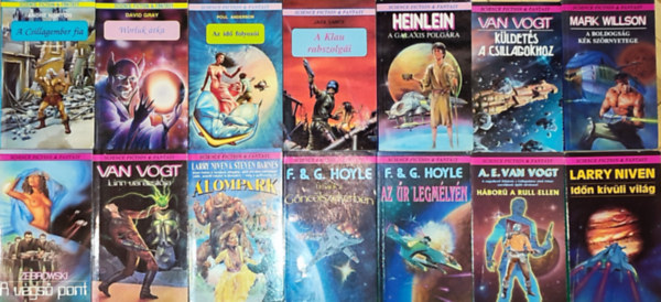 David Gray, Poul Anderson, Jack Vance, Robert A. Heinlein, Van Vogt, Mark Wilson, George Zebrowski, Niven, Larry-Barnes, Steven, Larry Niven Andre Norton - 14db m a Science Fiction & Fantasy sorozatbl - Andre Norton-A csillagember fia; David Gray-Worluk tka; Poul Anderson-Az id folyosi; Jack Vance-A Klau rabszolgi; Robert A. Heinlein-A Galaxisok Polgra; stb.(a tbbi szerz s m a le