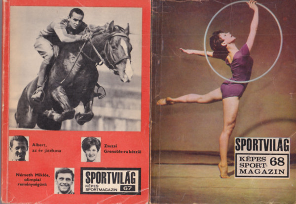 Peterdi Pl Kutas Istvn- Lakatos Gyrgy - 3 db Sportvilg  - kpes sportmagazin 1965, 1967, 1968.