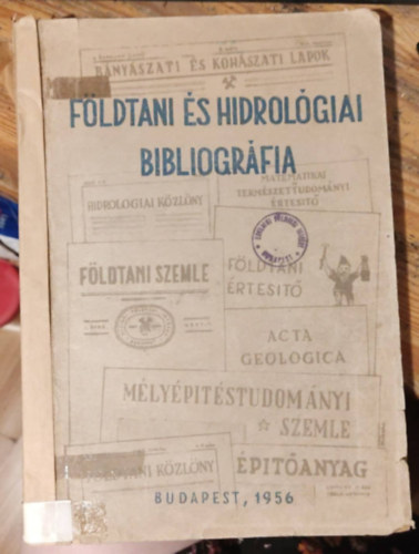 F�ldtani �s hidrol�giai bibliogr�fia