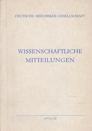 Bro des Prsidiums - Wissenschaftliche Mitteilungen 1972/I-III.