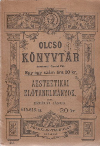Erdélyi János - Aesthetikai előtanulmányok