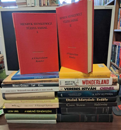 Angyalosy Eszter - Agcs Kroly, Jsika Mikls, Mhes Gyrgy, Verebes Istvn, Magda Szab, Lszl Passuth, Cseh Tams, Kodolnyi Jnos, Pter Zoltn, Zabos Gza, Ters Baranyai kos - 19 db-os irodalmi knyvcsomag: Wonderland, A fekete kristlygmb, Amit csak te adhatsz, Brsszeli trcalevelek s ms rsok, Gina, Ornl,