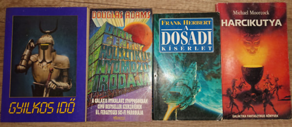 Douglas Adams, Frank Herbert, Arthur C. Clarke, Philip K. Dick Michael Moorcock - 3 sci-fi s ajndkba egy kivl sci-fi antolgia: Harcikutya, Dirk Gently holisztikus nyomoz irodja, A Dosadi ksrlet + Gyilkos id