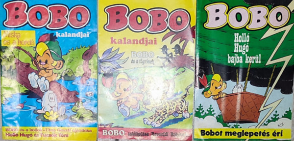 3db Bobo kalandjai ifjúsági képregény - Holló Hugó bajba kerül; Miska és a hordó; Bobo és a tigrisek