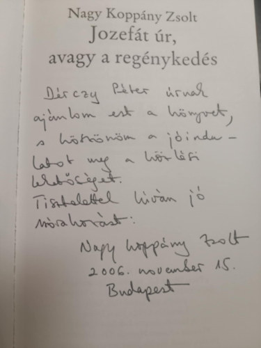Nagy Koppny Zsolt - Jozeft r, avagy a regnykeds