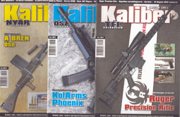 Vass Gbor  (fszerk.) - Kaliber 2017. nyr, sz, tl klnszmok (3 db)