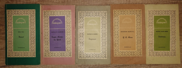 Réz Pál, Bajomi Lázár Endre, Benedek Marcell, Kovács Endre, Mihályi Gábor - 5 kötet az irodalomtörténeti kiskönyvtárból: Reymont, Rabelais, G. B. Shaw, Roger Martin du Gard, Proust