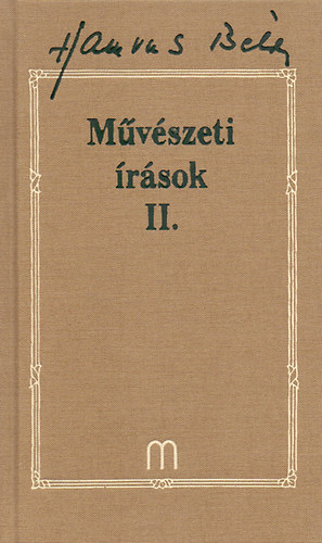 Hamvas B�la - M�v�szeti �r�sok II. (Hamvas 27.)