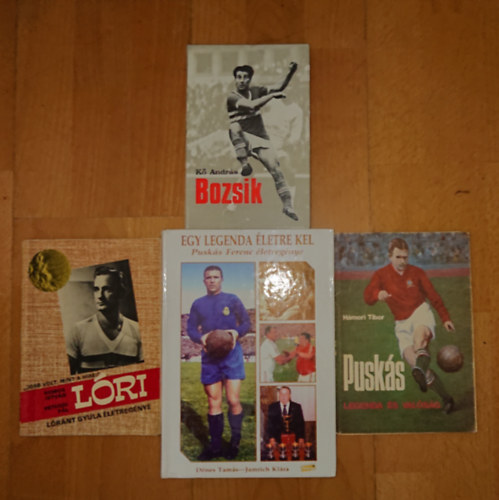 Somos István-Peterdi Pál, Hámori Tibor, Dénes Tamás Jamrich Klára Kő András - 4 könyv a legendás Aranycsapat játékosairól: Bozsik, Lóra - Lóránt Gyula életregénye, Puskás, Puskás Ferenc életregénye