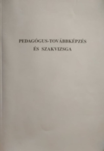 Gnczl Enik - Pedaggus-tovbbkpzs s szakvizsga