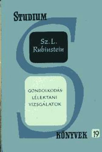 Sz. L. Rubinstein - Gondolkodsllektani vizsglatok