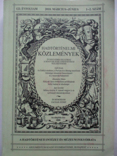 Hadtrtnelmi Kzlemnyek 123.vf. 2010 mrcius-jnius