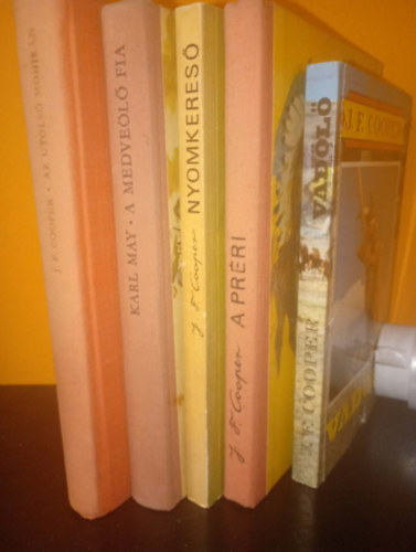 James F. Cooper, May Karl - 5 db indi�nos, vadnyugatos, ifj�s�gi reg�ny - Vad�l� - A pr�ri - A Medve�l� fia - Az utols� mohik�n - Nyomkeres�