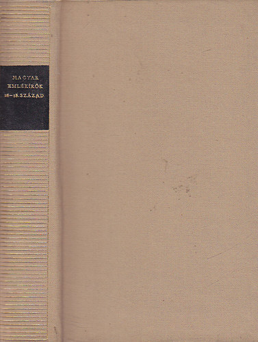 Sz�pirodalmi K�nyvkiad� - Magyar eml�k�r�k 16-18. sz�zad
