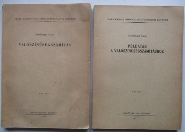 Denkinger Géza - Valószínűségszámítás + Példatár (kézirat)