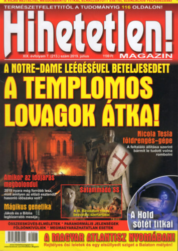 Hihetetlen! magazin XIX. évfolyam 7. szám 2019 július