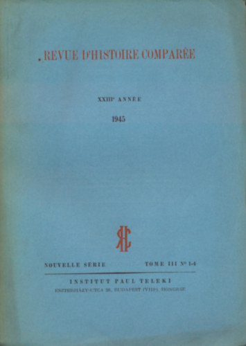 Revue D'Historie Compare 1945