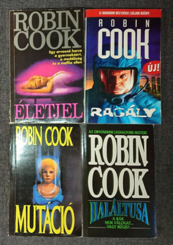 Robin Cook - (4db) Robin Cook orvosi krimi könyvcsomag: Életjel / Ragály / Mutáció / Haláltusa