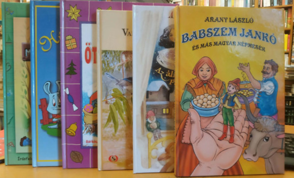 Anga M�ria, Bruce Peardon, Lang Brigitta Arany L�szl� - 6 db nagyalak� mesek�nyv: Babszem Jank� �s m�s magyar n�pmes�k; Az �lmot �rz� p�rn�cska; �reg Billy Var�zslatos V�lgye; �nnepi �tletcsod�k; H�sv�t a Pipi t�ren �s m�s mes�k; M�k�s-firk�s