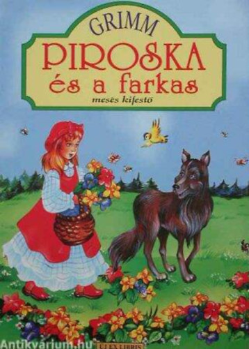 Piroska és a farkas - mesés kifestő