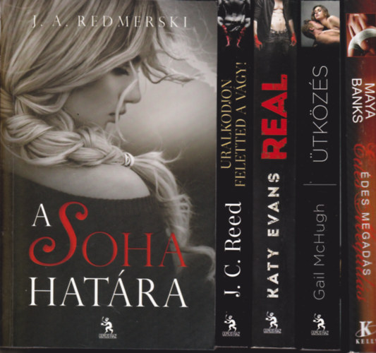 10 db erotikus k�nyv egy�tt: A soha hat�ra + �tk�z�s + Real. Val�s + Uralkodjon feletted a v�gy + �des megad�s + Legdr�g�bb szerelmem + A hib�tlan j�t�k + Emmannuelle 1.Lecke a f�rfiakr�l + Into the deep.M�ly v�z + T�r�keny. Brae