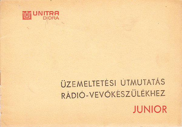 zemeltetsi tmutats Junior rdi-vevkszlkhez (Unitra Diora)