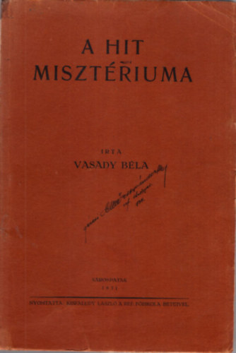 Dr. Vasady Bla - A hit misztriuma