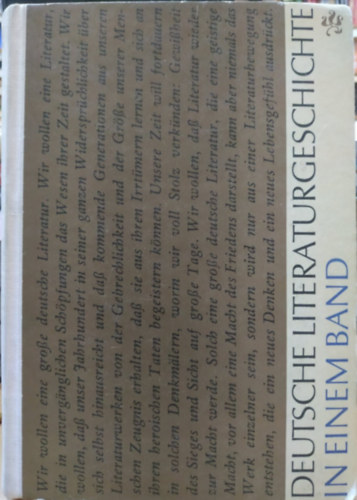 Professor Dr. Hans J�rgen Geerdts - Deutsche Literaturgeschichte in einem Band