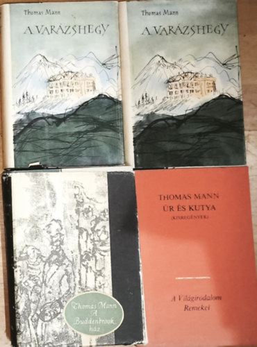 Thomas Mann - 3db Thomas Mann mű 4 kötetben - A varázshegy I-II., Úr és kutya-Kisregények, A Buddenbrook ház