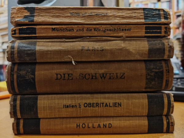 Griebens Reisef�hrer - 6 db Griebens �tik�nyv: Wohin soll ich reisen? (1); M�nchen und die K�nigsschl�sser (19); Paris und Umgebung (21); Die Schweiz (23); Italien I Oberitalien und Florenz (80a); Holland (98)