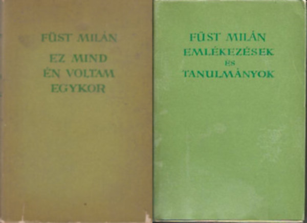 Füst Milán - Ez mind én voltam + Emlékezések és tanulmányok