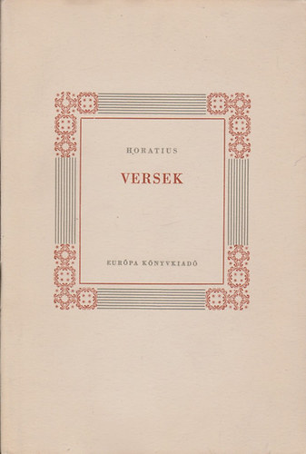 Horatius - Versek (Horatius)