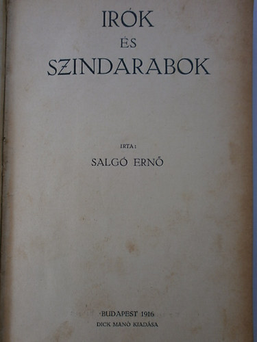 Salg Ern - rk s szndarabok