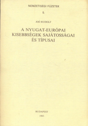 Jo Rudolf - A nyugat-eurpai kisebbsgek sajtossgai s tpusai