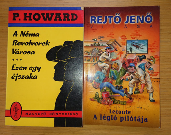 P. Howard  (Rejt Jen) - 2 db Rejt ktet: Nma revolverek vrosa; Ezen egy jszaka + Leconte, a lgi piltja