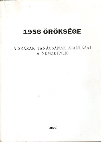 1956 rksge - A szzak tancsnak ajnlsai a nemzetnek