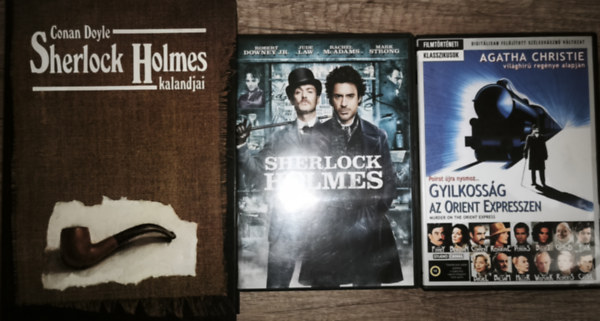Sir Arthur Connan Doyle - 2db krimi DVD + ajándék könyv - Gyilkosság az Orient Expresszen, Sherlock Holmes (Robert Downey Jr., Jude Law) + Sir Arthur Conan Doyle-Shelock Holmes kalandjai